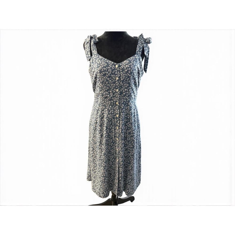 Gap Blue floral print Women's Midi dress size 10
